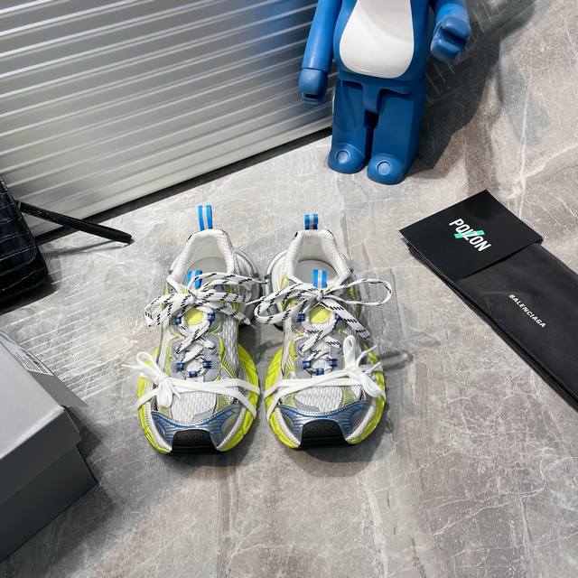 性价比版本出厂： Balenciaga 3Xl Sneakers 巴黎世家十代网布系带低帮走秀复古老爹鞋 网布材料和聚氨酯 磨损效果 鞋头边缘和后帮 Balen